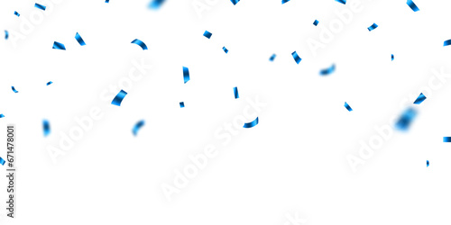 beautiful blue confetti background for celebration party Vector illustration