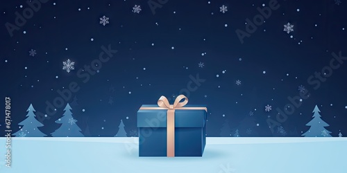 Christmas Presents Background - Simple Flat Illustration Vector Wallpaper - Animated Christmas Presents Backdrop with Empty Copy Space for Text and Advertising created with Generative AI Technology © Sentoriak