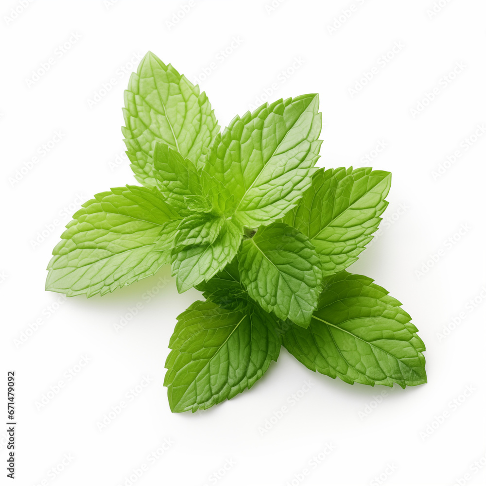 fresh mint isolated on white background fresh mint isolated on white background