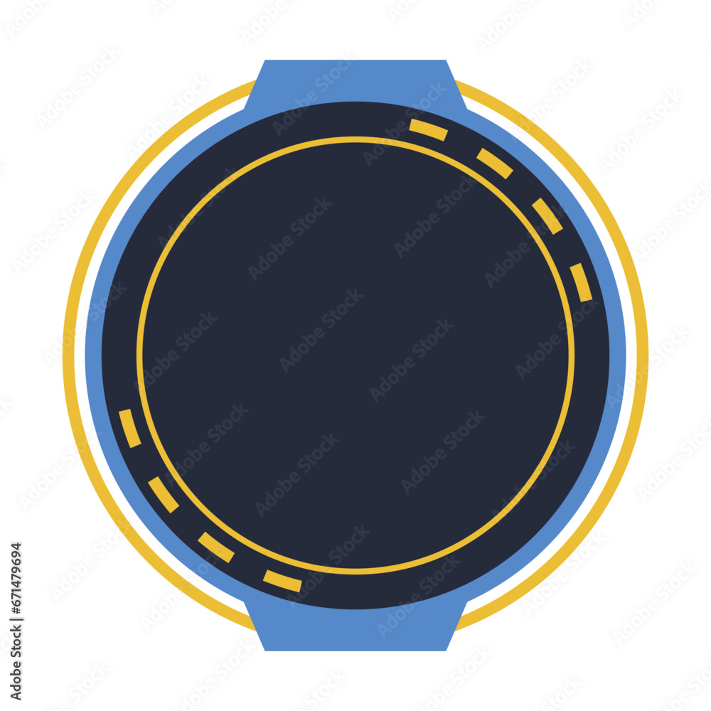 Naklejka premium Futuristic Tech Circle Frame