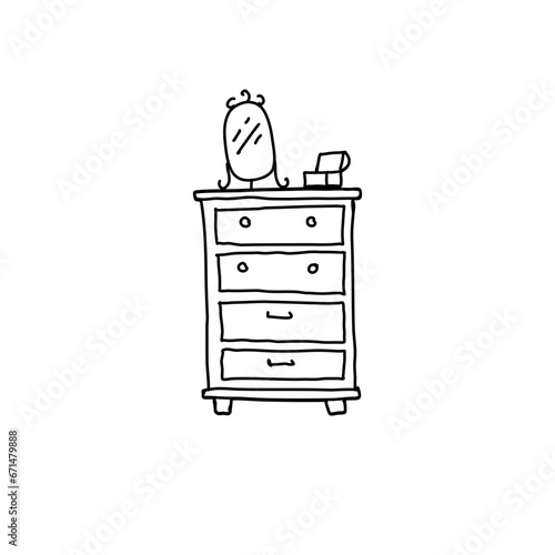 storage furniture with drawers, chest of drawers, nightstand,