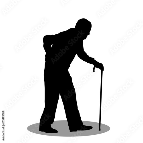 Old men silhouette 