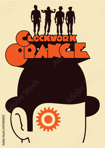 Canvas-taulu Clockwork head group, movie, illustration, classic vanguard
