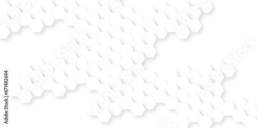 Abstract background with hexagon, modern abstract vector polygonal pattern. abstract honeycomb technology white background. Luxury white hexagon pattern. Hexagon paper texture and futuristic business.