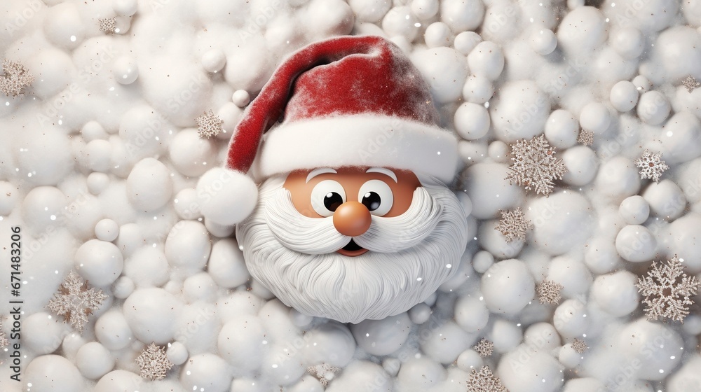 Santa father Christmas face ai generated background image Santa father Christmas face ai generated background image