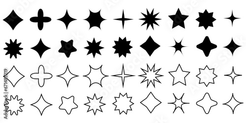 Shine sparkle icon. Vector blink star for logo, sparkle clipart 