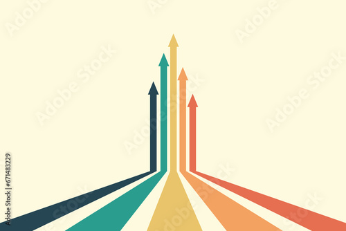 Abstract background with rainbow wavy design in 1970s retro hippie style. Vector pattern ready to use for fabric, textile, packaging and more.