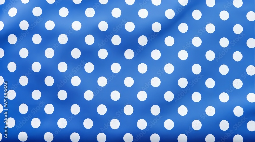 Blue Polka Dot Fabric. A Retro and Vibrant Textile Blue Polka Dot Fabric. A Retro and Vibrant Textile