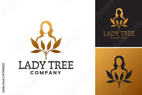 "Lady Tree Company Logo" is a title for a design asset featuring a feminine tree-themed logo. It is suitable for businesses related to nature, sustainability, or women empowerment.