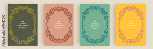 Modern abstract covers set, minimal covers design. Colorful geometric background, vector illustration.