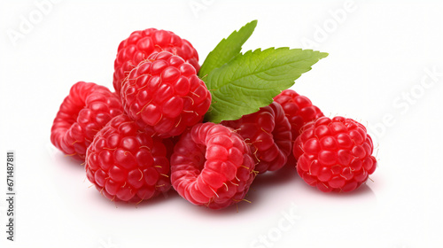 Ripe sweet raspberries.