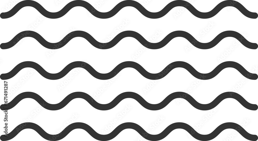Waves vector design. Water wave icon. Wavy lines isolated. Waves vector design. Water wave icon. Wavy lines isolated.
