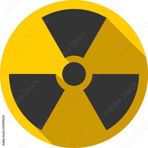 Radiation icon vector. Warning radioactive sign danger symbol.