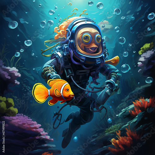  Scuba diving sea underwater fish summer marine.