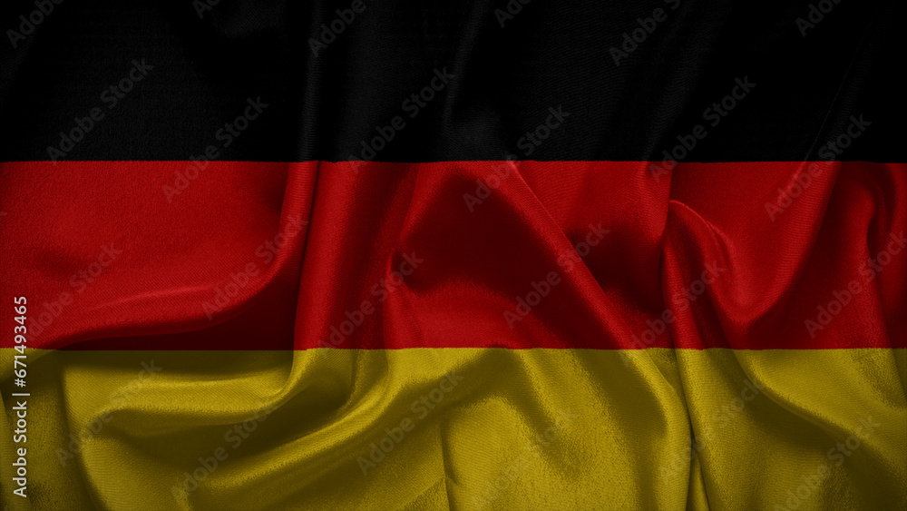 3d illustration flag of Germany. Close up waving flag of Germany. 3d illustration flag of Germany. Close up waving flag of Germany.