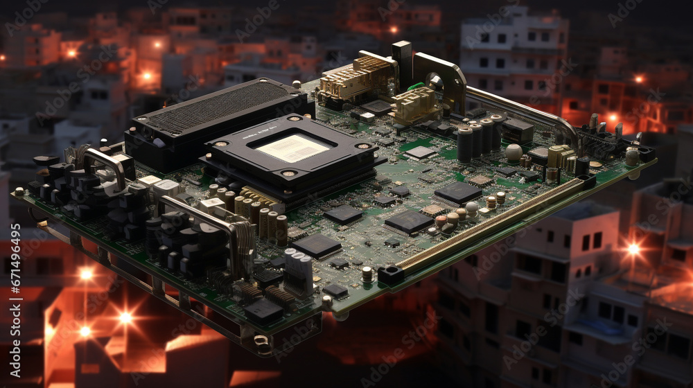 Fototapeta premium electronic circuit board