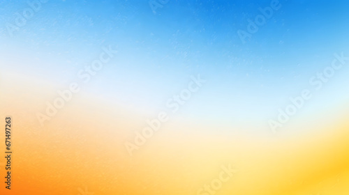 Abstract color gradient background grainy orange blue yellow white noise texture backdrop banner poster header cover design. Generative AI. photo