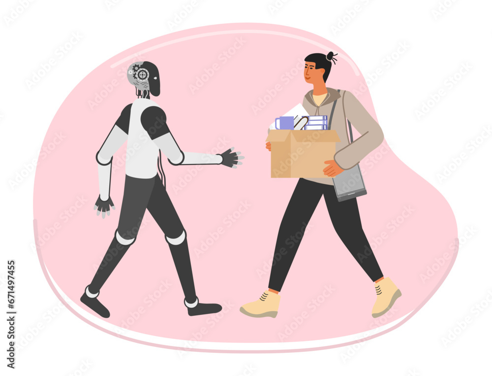 Robot People Recruitment Joint work Office job AI Robot People Recruitment Joint work Office job AI