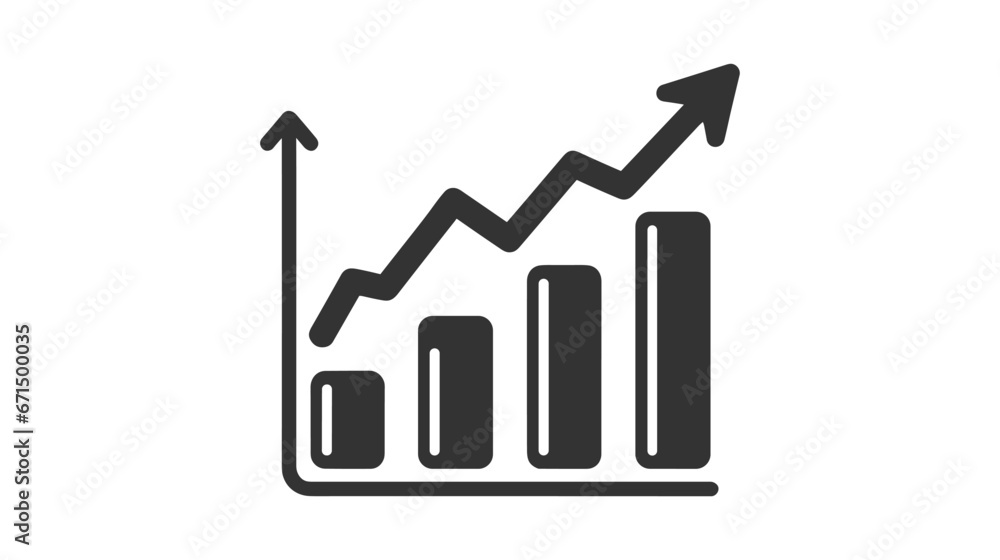 Growth Vector Line Icon isolated on white background Growth Vector Line Icon isolated on white background