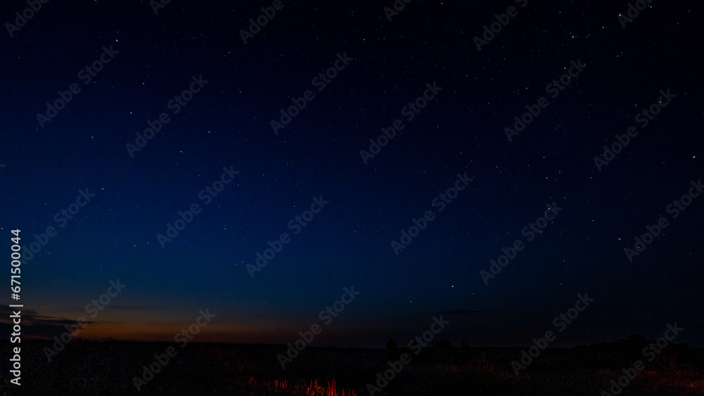 Fototapeta premium landscape of the night starry sky