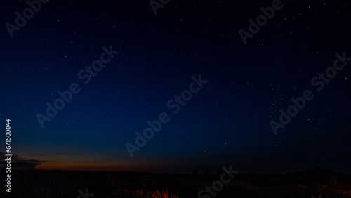 landscape of the night starry sky