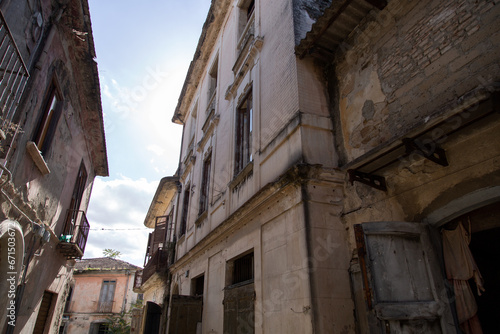 View of abandoned houses. Village of old Apice  Borgo di Apice Vecchia 