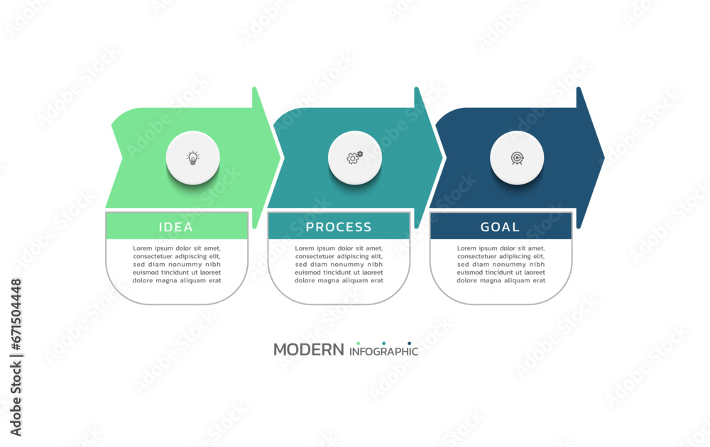 Modern connecting infographic template design Modern connecting infographic template design