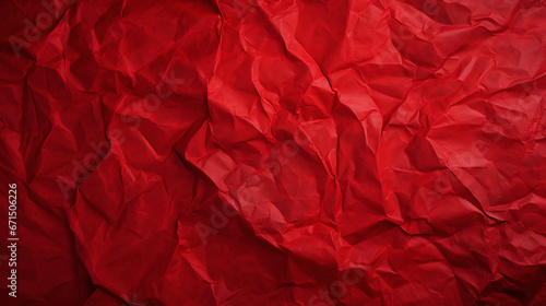 Wallpaper Mural Red crumpled paper texture. Blank background with creases. Generative AI Torontodigital.ca