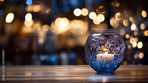 candles on the table HD 8K wallpaper Stock Photographic Image 