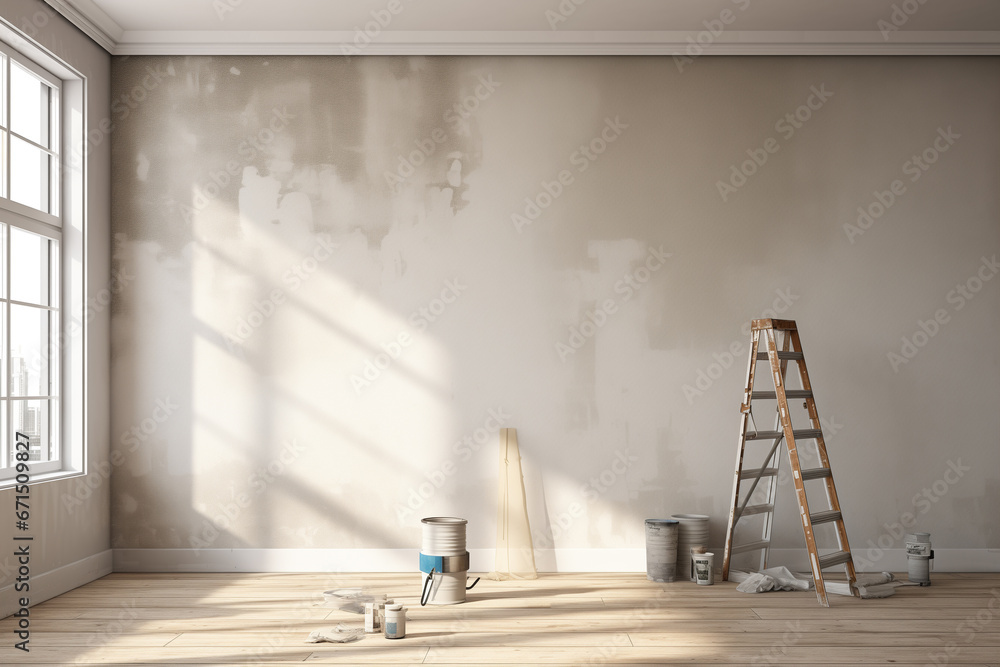wall painting, room renovation - obrazy, fototapety, plakaty 