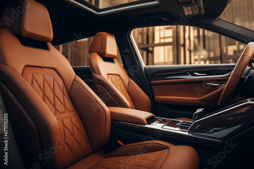 seats in a luxury car © Anastasiia Trembach