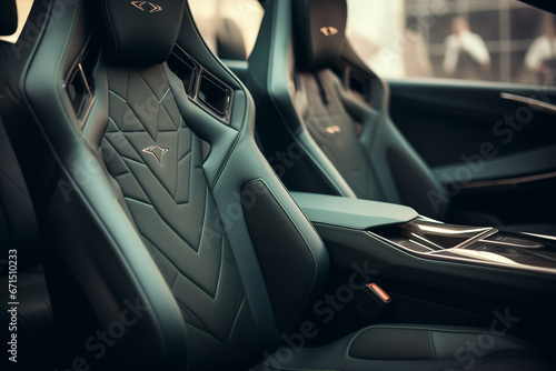 seats in a luxury car photo