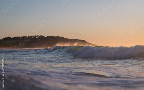 Beautiful breaking wave at Long Reef, Sydney, Australia.