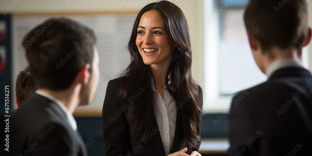 Portrait of a woman teacher Portrait of a woman teacher