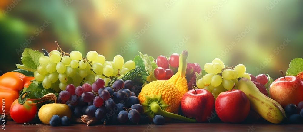 Fresh fruits assorted fruits colorful background.Vitamins natural nutrition concept