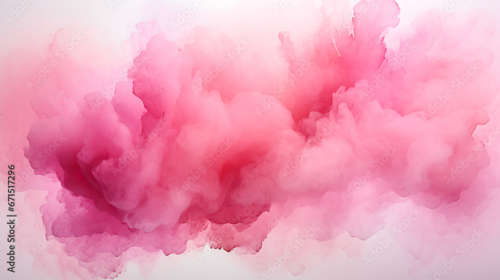 Bright pink pastel abstract watercolor splash brushes texture illustration art paper - Creative Aquarelle painted, isolated on white background, canvas for design, hand drawing
