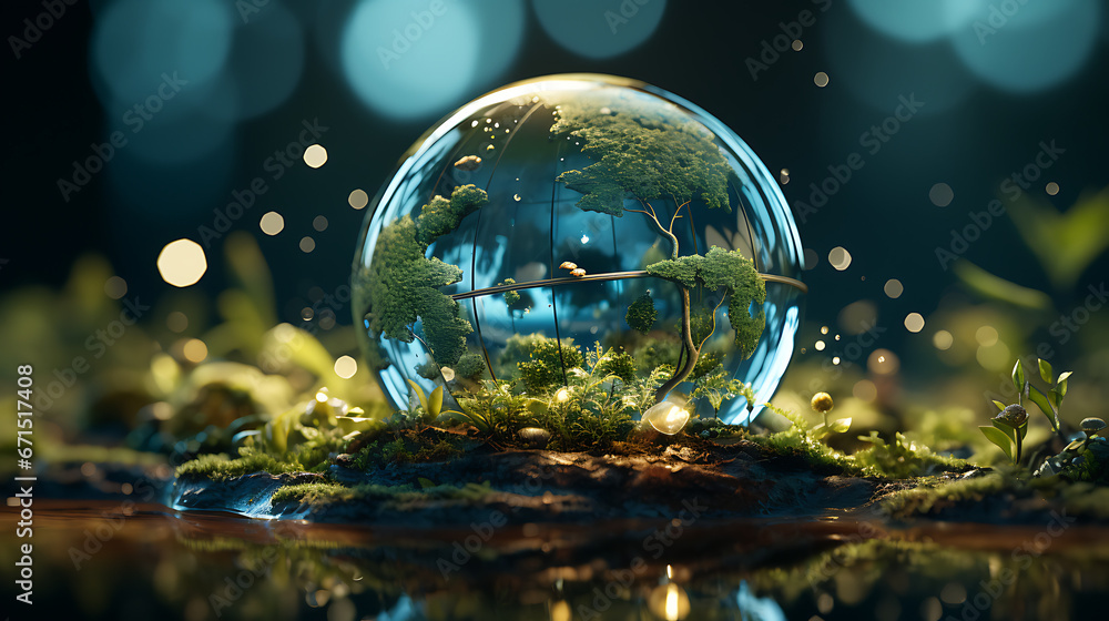 Earth Day. Planet mother earth globe. World in a droplet of water. Background wallpaper. Earth Day. Planet mother earth globe. World in a droplet of water. Background wallpaper.