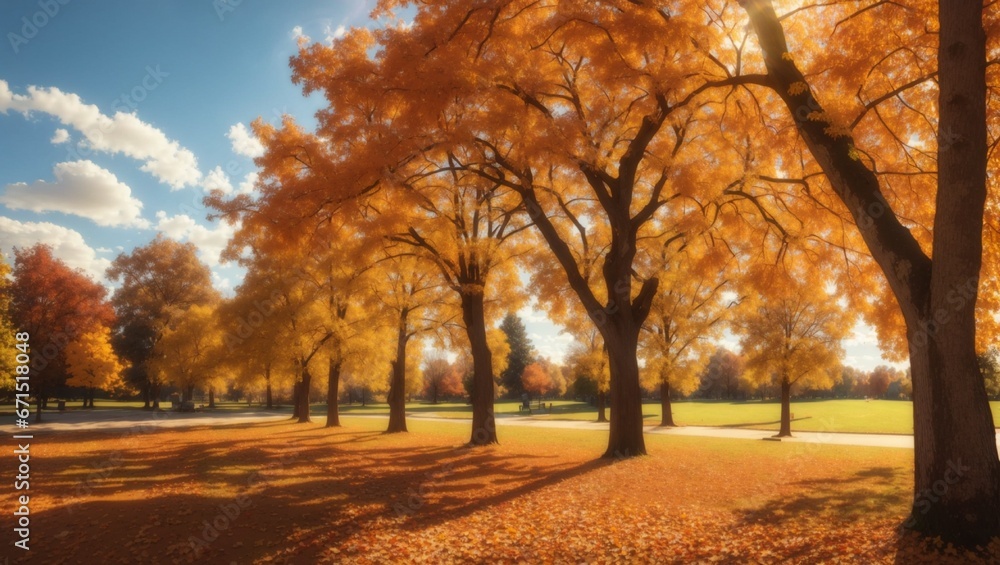 autumn trees in the park