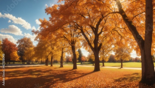 autumn trees in the park © Muhammad