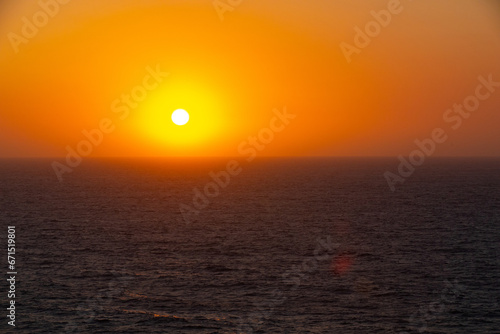 landscape ocean natural orange vivid sunrice real colors © Elena