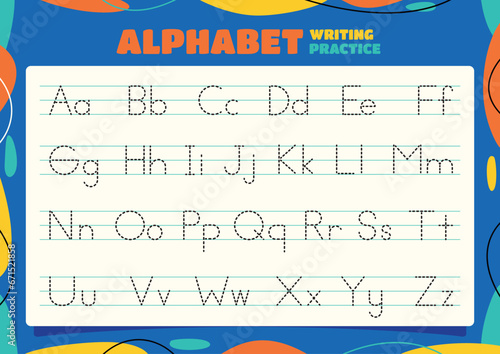 Alphabet Tracing Worksheet For Children