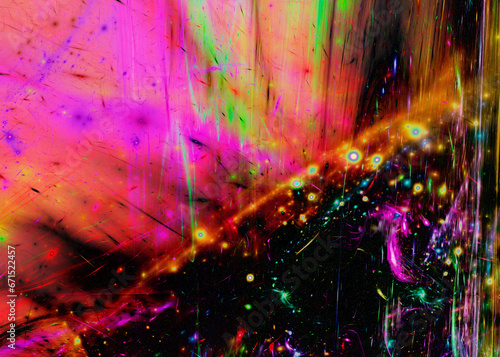 Colorful psychedelic grunge abstract fractal abstract background.
