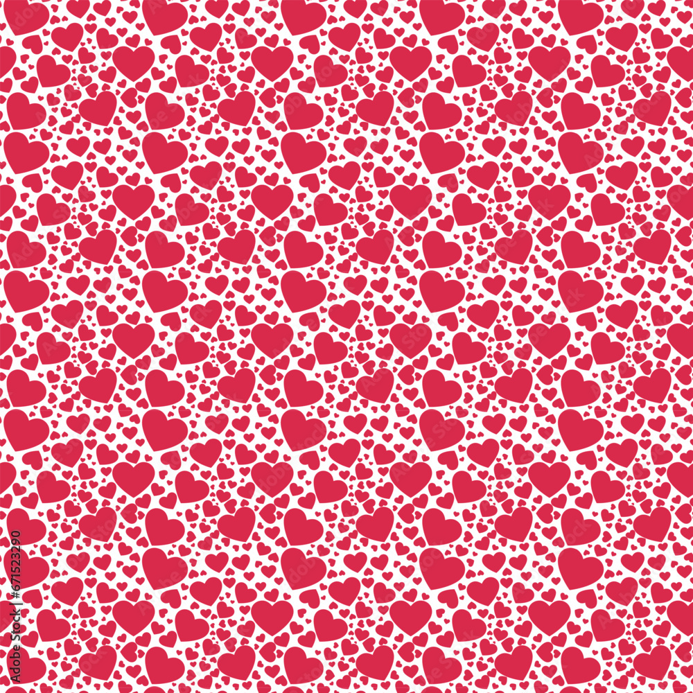 Hand drawn red hearts seamless pattern, Valentine's, Mother's day, birthday card, wallpaper or gift wrap design. Hand drawn red hearts seamless pattern, Valentine's, Mother's day, birthday card, wallpaper or gift wrap design.