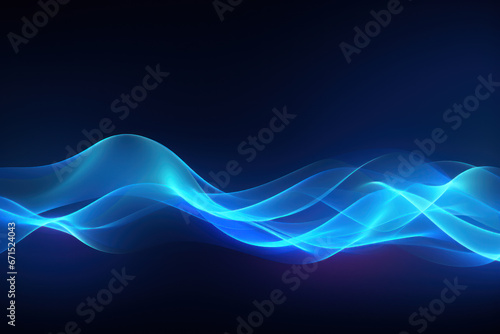 Dynamic Blue Sound Wave Vector Illustration