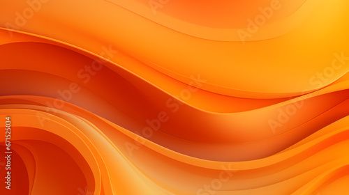 Orange Wavy Flow Background. Generative AI.