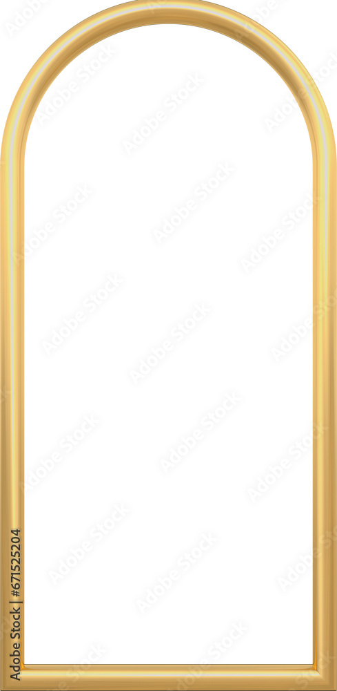 3D Golden Arched Wide Frame Border 3D Golden Arched Wide Frame Border