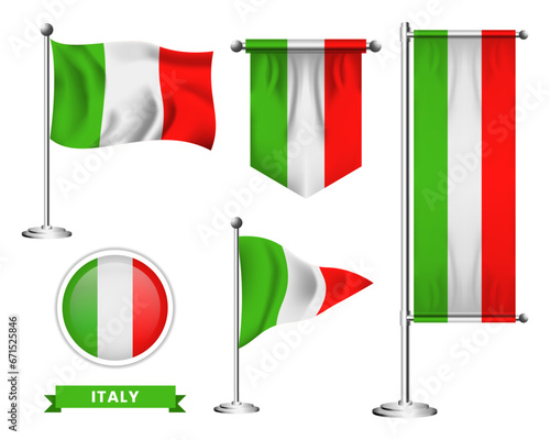 Free Download vector set of the national flag of italy in various creative designs - GFXLoad