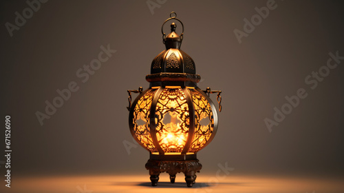 Ramadan and Eid al Firth Famous an antique lamp on white background