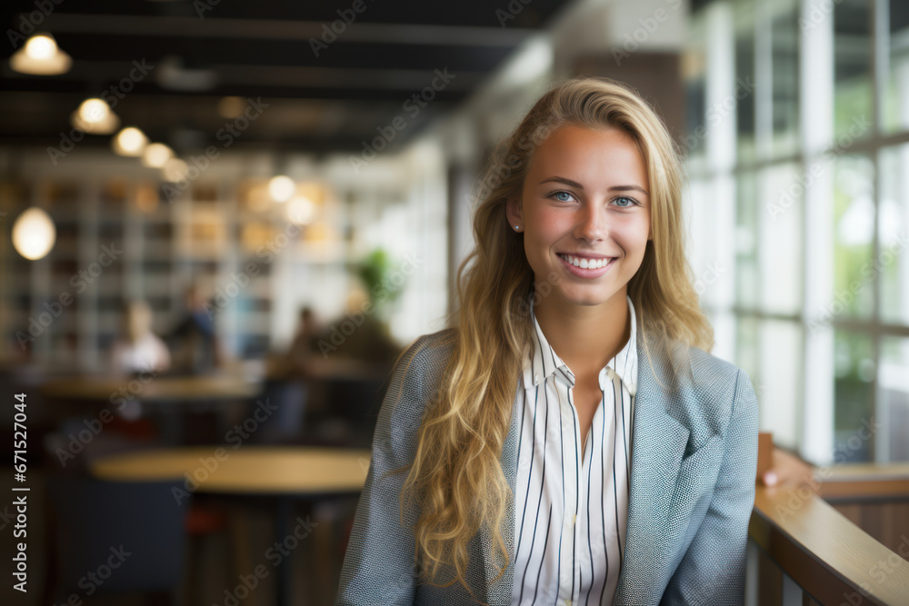 Happy Young Woman Wearing Business Dress Happy Young Woman Wearing Business Dress