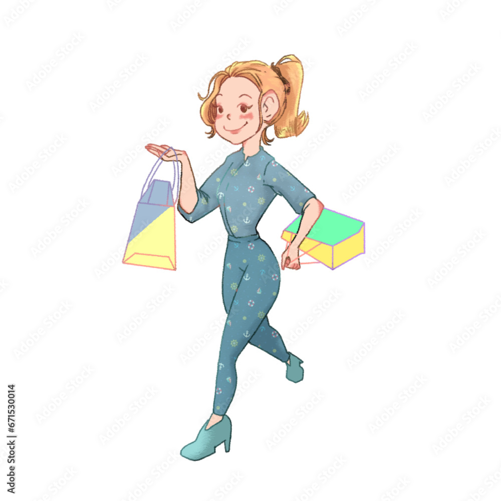 woman with shopping bags
woman with shopping bags